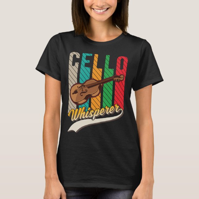 Cello Whisperer Cello Player Cellist T Shirt (Framsida)