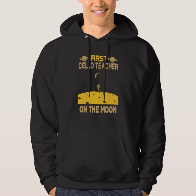 Cellolärare på månen hoodie (Framsida)