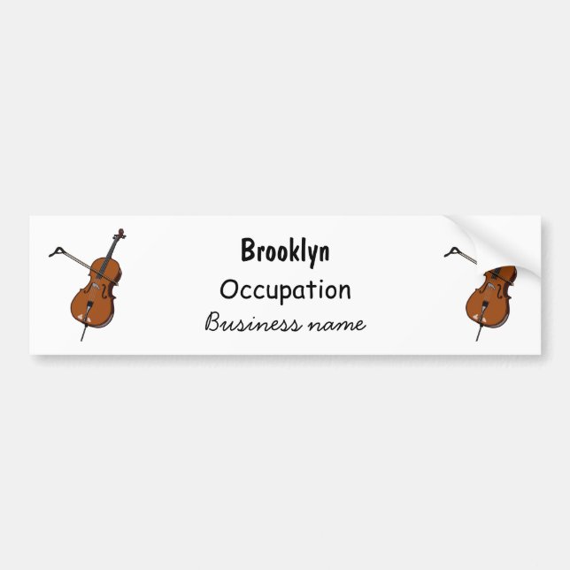 Cellos tecknad illustration bildekal (Framsidan)