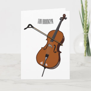 Cellos tecknad illustration kort