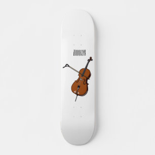 Cellos tecknad illustration mini skateboard bräda 18,5 cm
