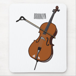 Cellos tecknad illustration musmatta