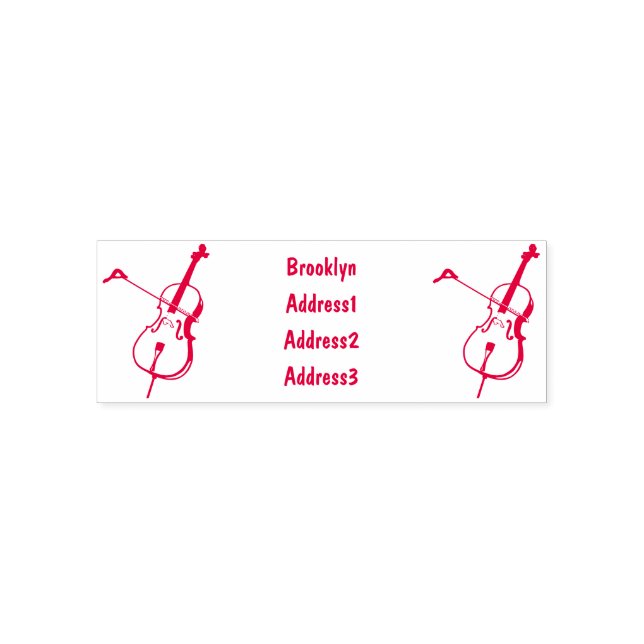 Cellos tecknad illustration självfärgande stämpel (Design)