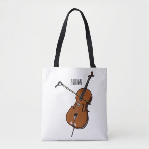 Cellos tecknad illustration tygkasse