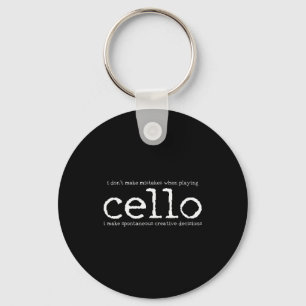 Cellospelare Cellist Roligt Present Nyckelring