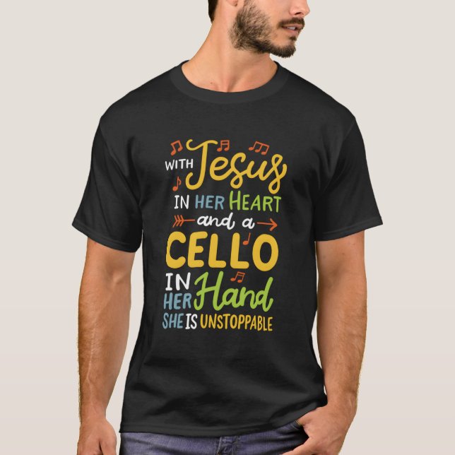 Cellospelare T Shirt (Framsida)
