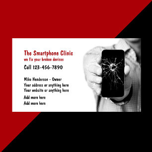 Cellphone Reparation Services Visitkort