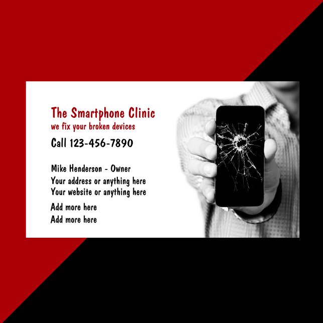 Cellphone Reparation Services Visitkort (Skapare uppladdad)