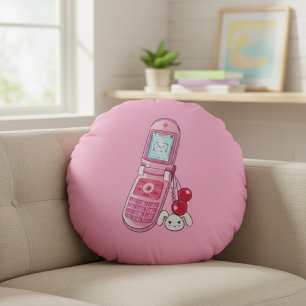 Cellphone Rund Kudde