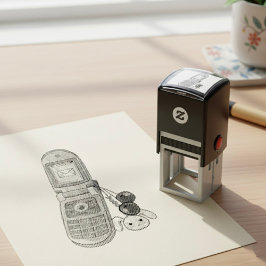 Cellphone Self-inking Frimärke Självfärgande Stämpel