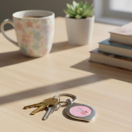 Cellphone Swirl Silverfärgad Nyckelring