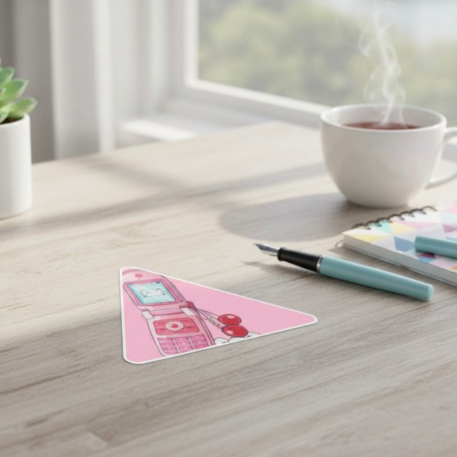 Cellphone Triangelformat Klistermärke (Skapare uppladdad)