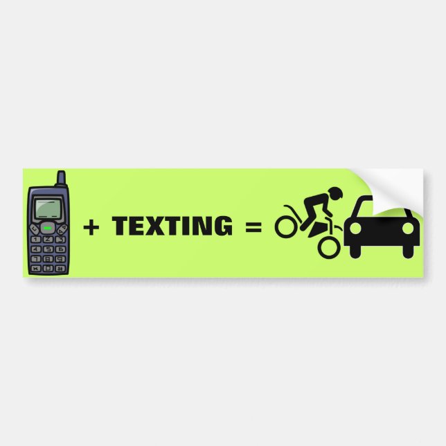 Celltelefon + Texting bildekal (Framsidan)