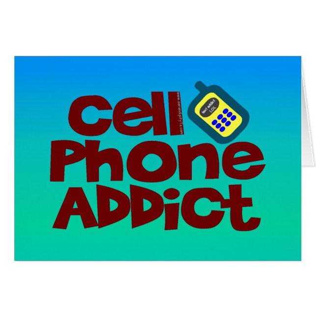 Celltelefonknarkare Hälsningskort (Framsidan Horizontal)