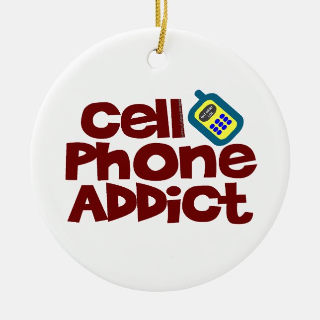 Celltelefonknarkare Julgransprydnad Keramik (Framsidan)