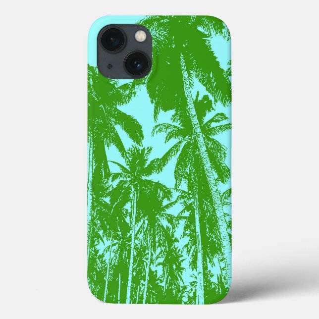 Celltelefonväska för Tropical Handflatan Träd Möns (Baksida)