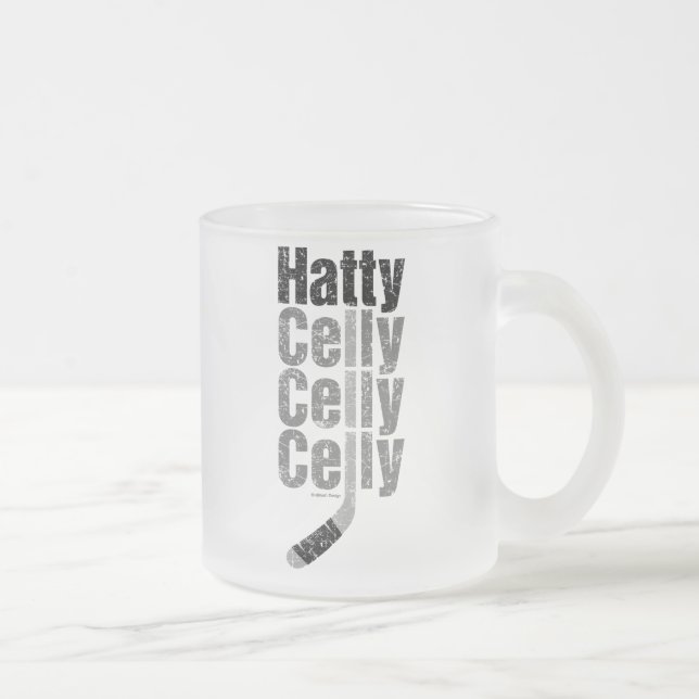 Celly Celly Celly (Hockey) Frosted Glass Coffee Mu Frostad Glasmugg (Höger)