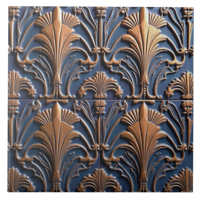 Celosia Argenta i Copper Kakelplatta (Framsidan)