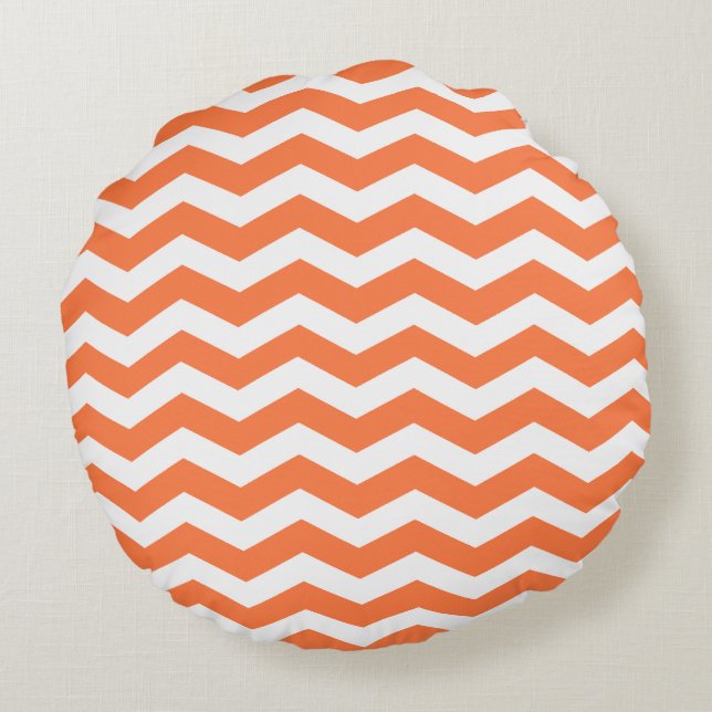 Celosia Chevron Mönster Round Pillows Rund Kudde (Baksidan)