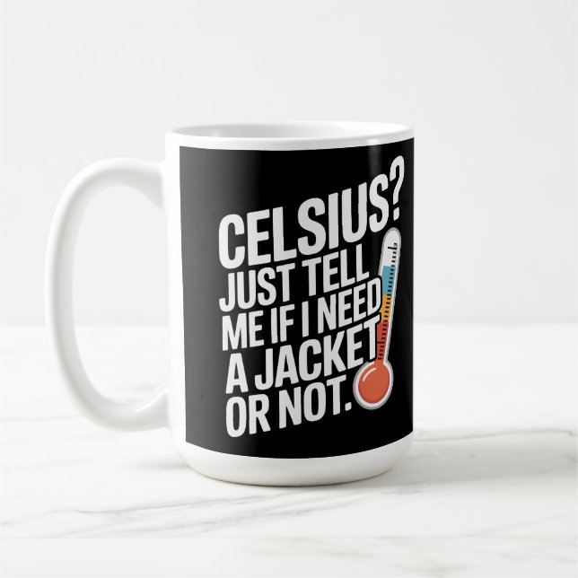 Celsius? Säg bara om jag behöver en jacka eller in Kaffemugg (Vänster)