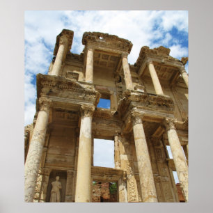 Celsus bibliotek i den Ephesus affischen Poster