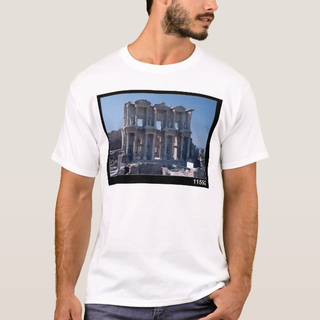 Celsus bibliotek som byggas i ANNONS 135 T Shirt (Framsida)