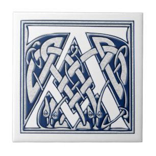 Celtic A Monogram Kakelplatta