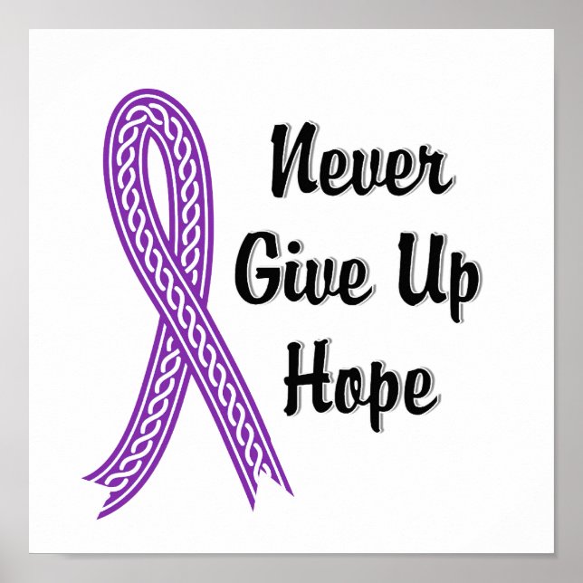 Celtic Aldrig Ge Up Hope Epilepsy Poster (Framsidan)