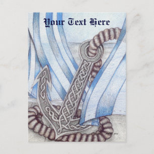 Celtic Anchor Nautical Vykort