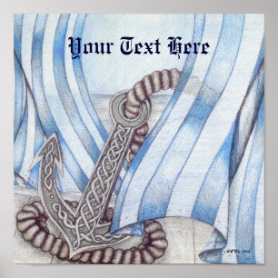 Celtic ankrar nautiskt poster