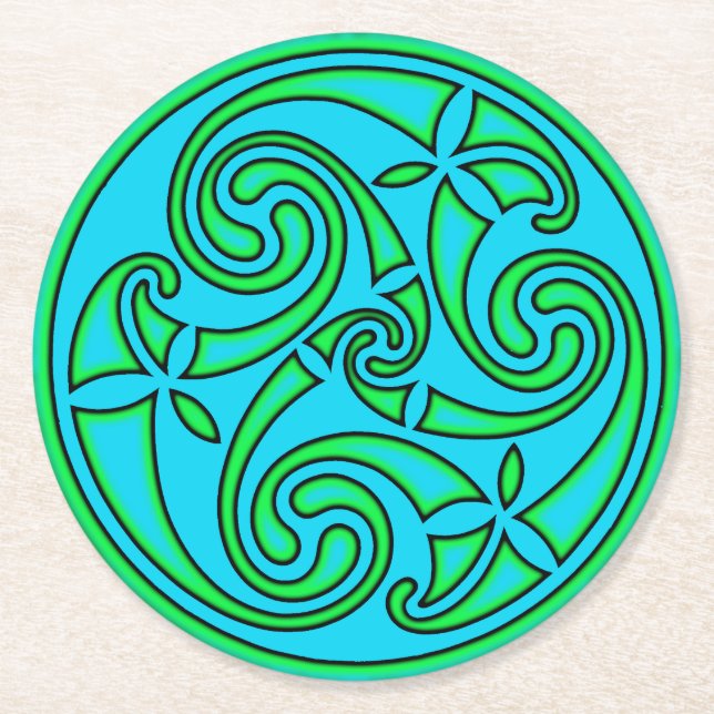 Celtic Art & Design Paper Coasters Underlägg Papper Rund (Framsidan)