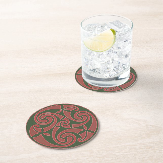 Celtic Art & Design Paper Coasters Underlägg Papper Rund (Insitu)