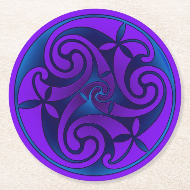 Celtic Art & Design Paper Coasters Underlägg Papper Rund (Framsidan)