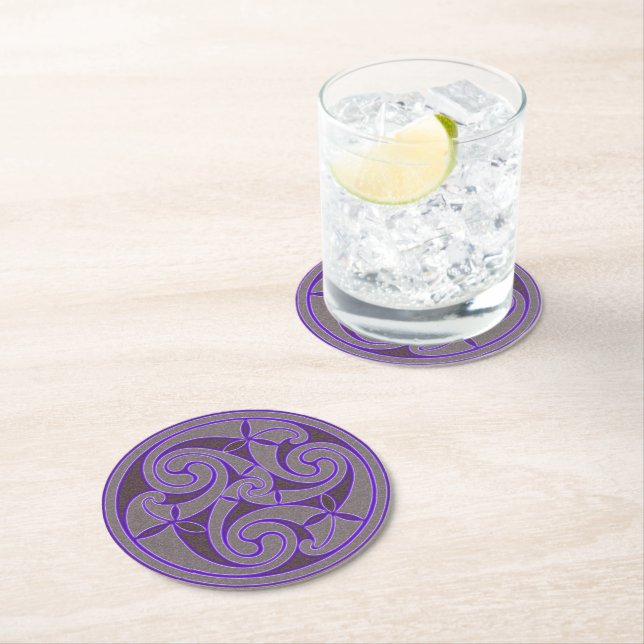 Celtic Art & Design Paper Coasters Underlägg Papper Rund (Insitu)