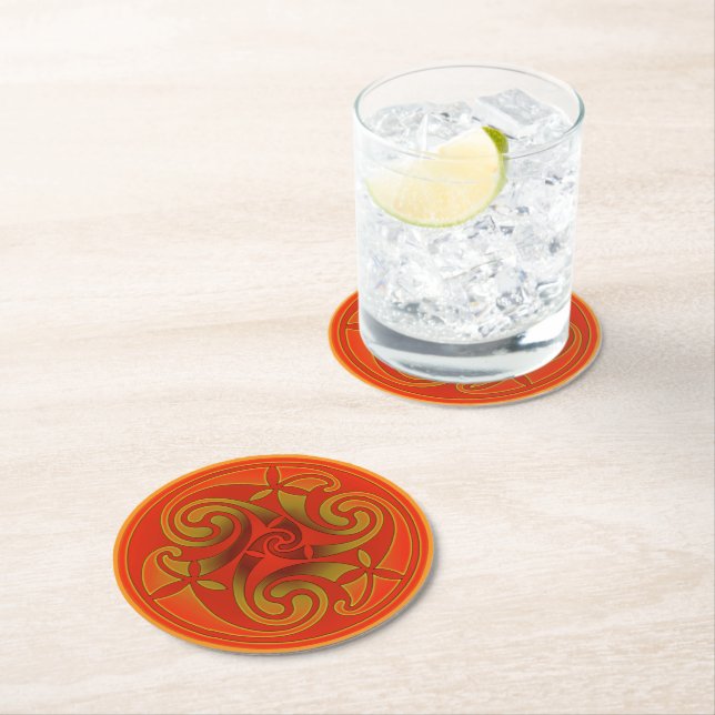 Celtic Art & Design Paper Coasters Underlägg Papper Rund (Insitu)