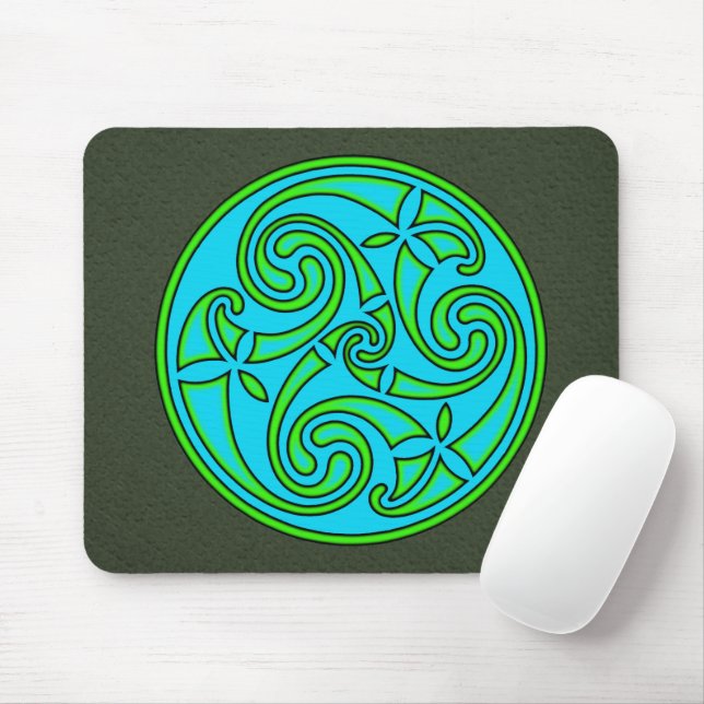Celtic Art Spiral Design Mouse Mat Musmatta (Med mus)