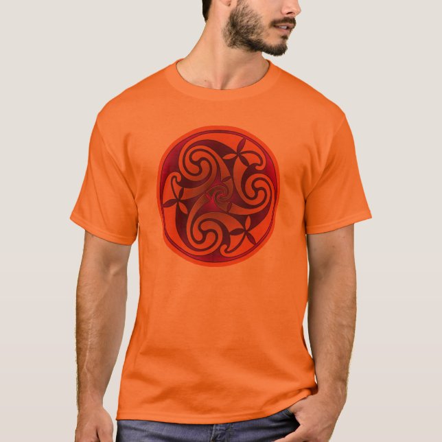 Celtic Art Spiral Design T-Shirt (Framsida)