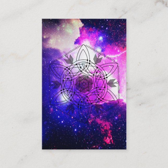 Celtic Aztec stam- Boho för *~*Nebula galax Visitkort (Framsida)