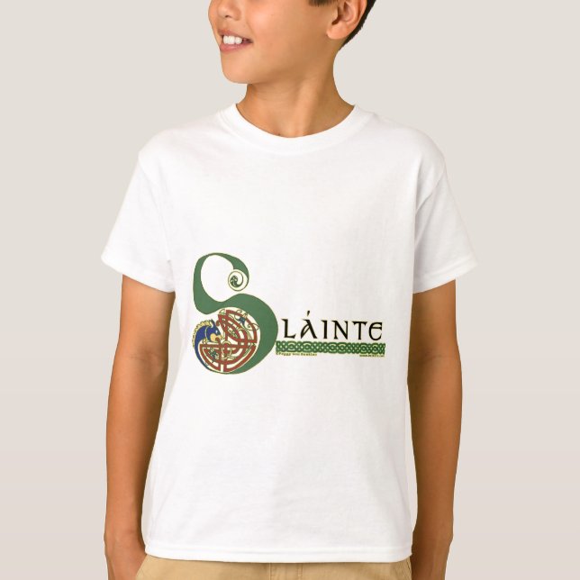 Celtic barnT-tröja & Hoodies, Slainte design Tee Shirt (Framsida)
