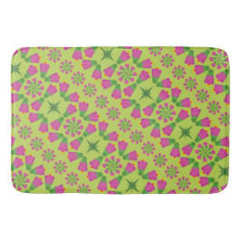 Celtic Bell Flower Mandalas Grönt Bath Mat Badrumsmatta