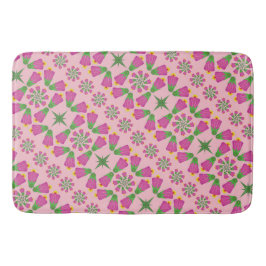 Celtic Bell Flower Mandalas Rosa Bath Mat Badrumsmatta