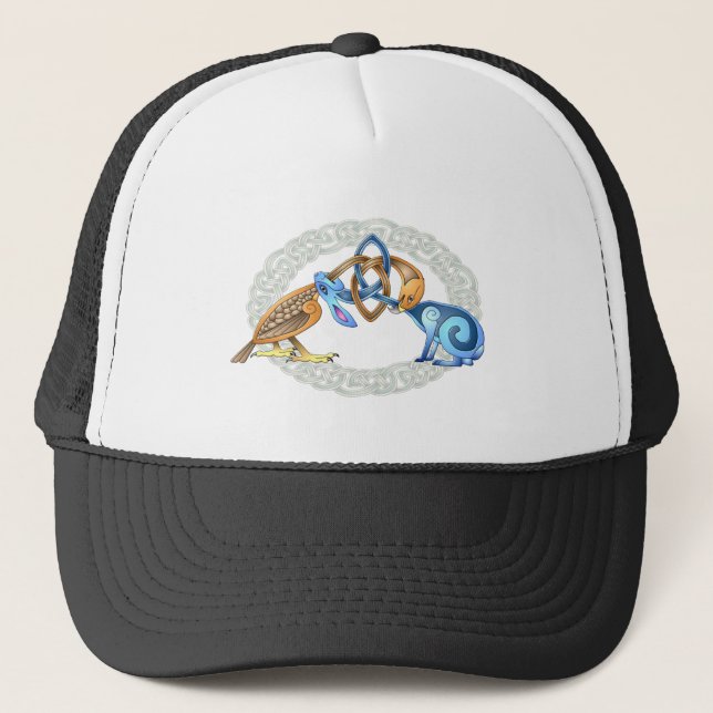 Celtic Bird and Rabbit with Ram Truckerkeps (Framsida)