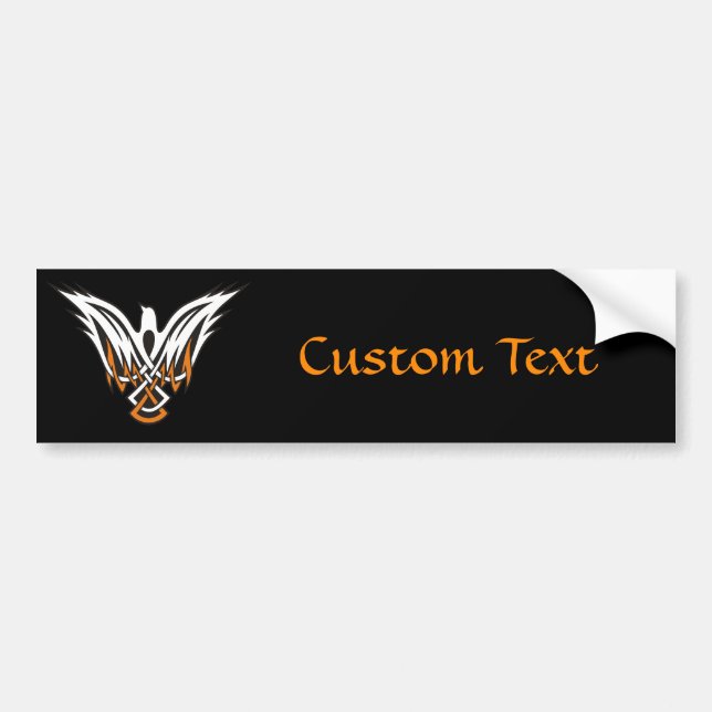 Celtic Bird Bumper Sticker Bildekal (Framsidan)
