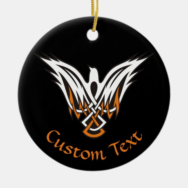 Celtic Bird Ceramic Ornament (Framsidan)