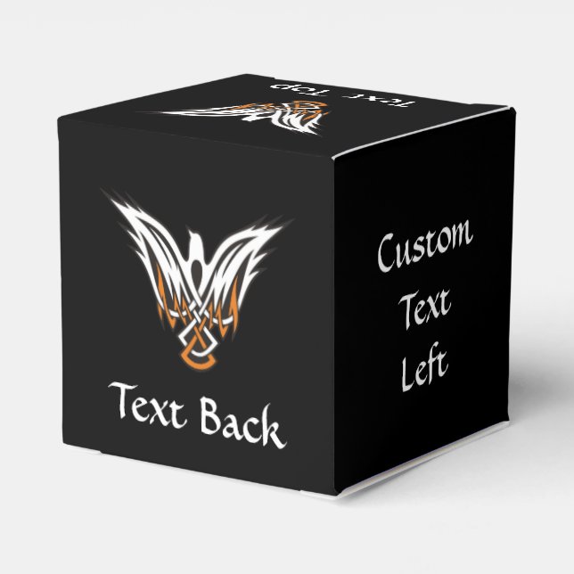 Celtic Bird Favor Box Presentaskar (Baksidan Sidan)