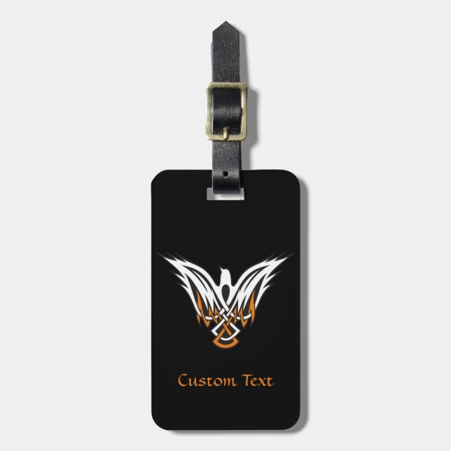 Celtic Bird Luggage Tag Bagagebricka (Vertikal Framsida)
