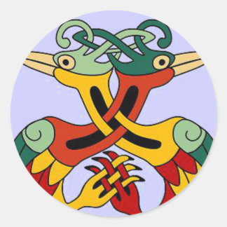 Celtic Bird Runt Klistermärke