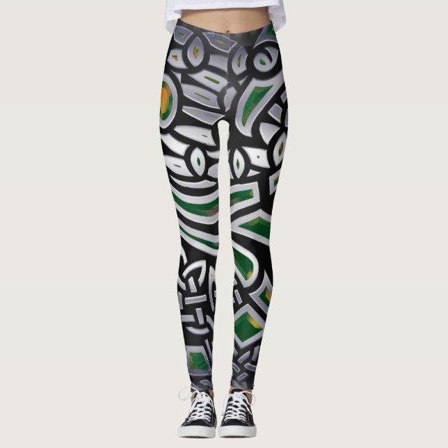 Celtic Birds 3D Foil Leggings (Framsida)