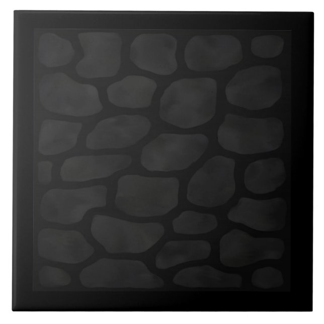 Celtic Black Stone med keramiska plattor av svart  Kakelplatta (Framsidan)