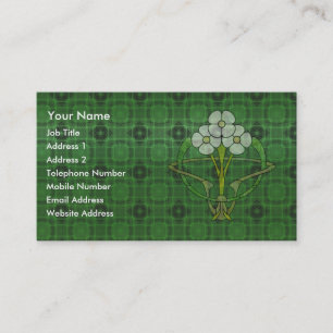 Celtic blommor för vit för blom- design tre för visitkort